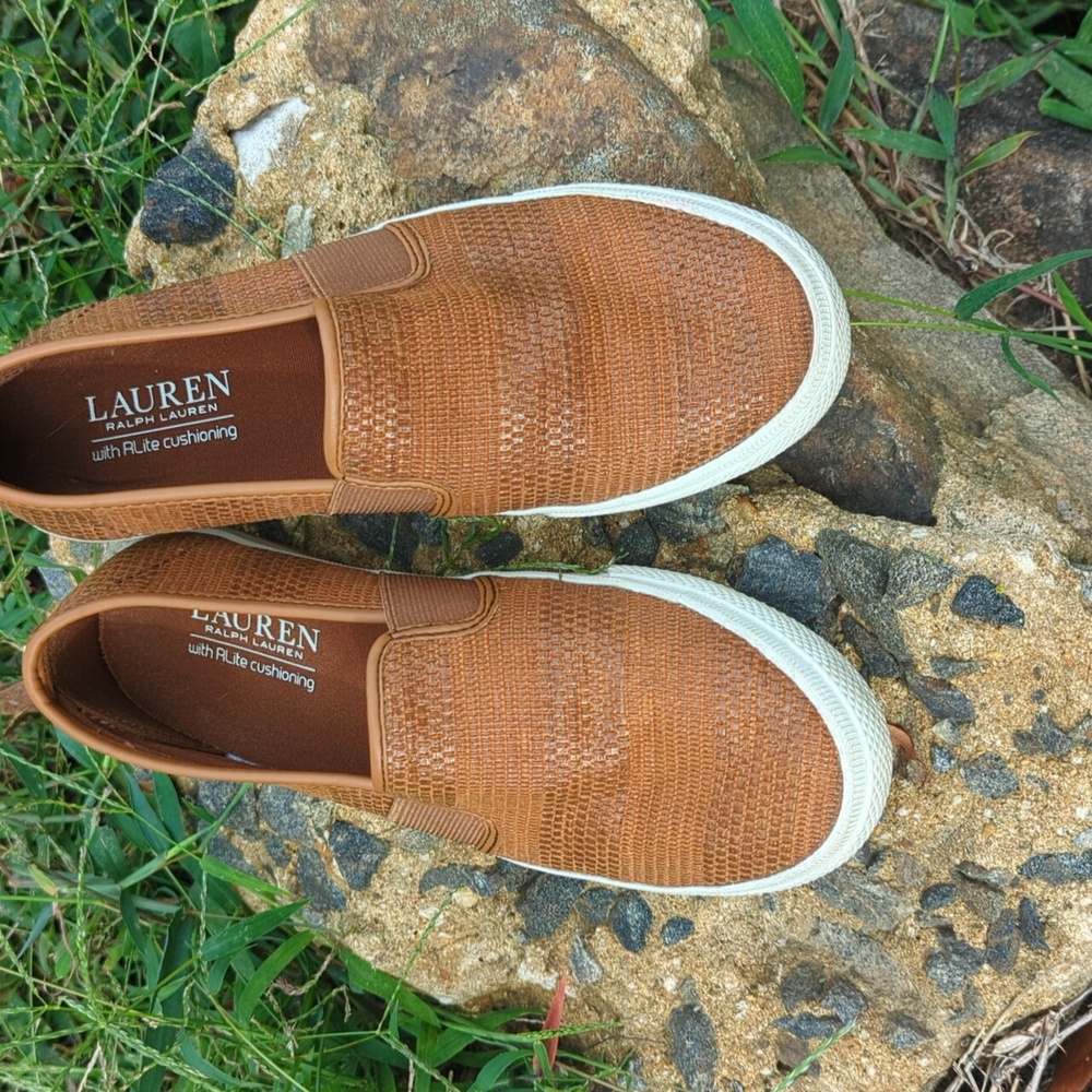 Lauren Ralph Lauren Brown Slip-On Loafers